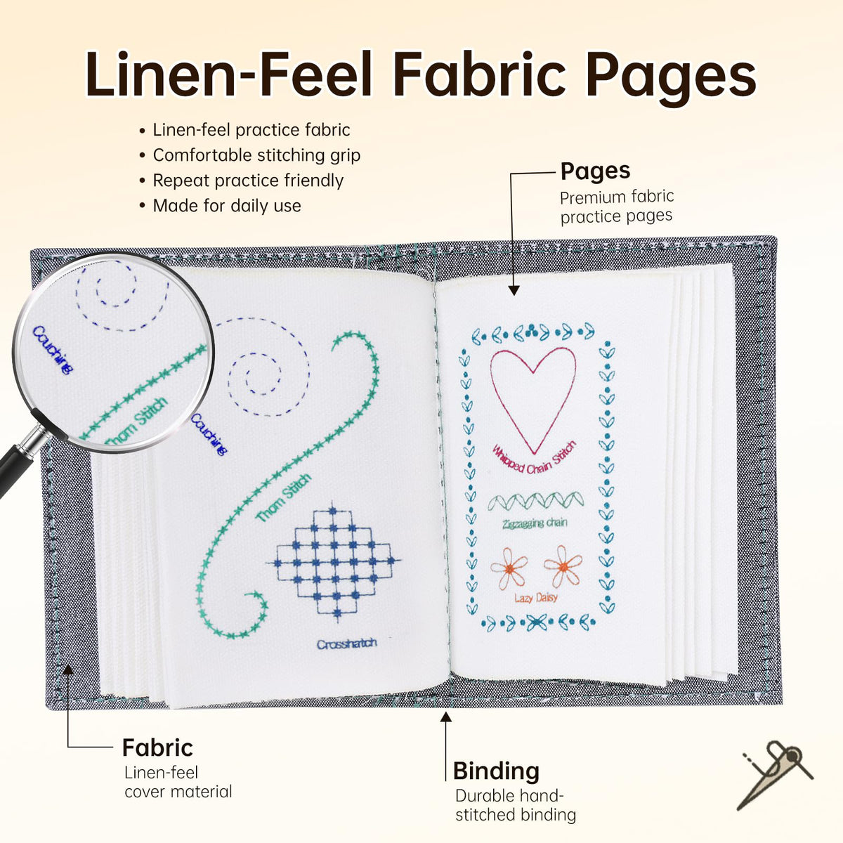 86-Piece Complete Sewing Kit + Illustrated Guide to 106 Embroidery Stitches | DIY Embroidery Kit: A One-Stop Starter Kit to Take You from Beginner to Expert [Portable Embroidery Workshop]