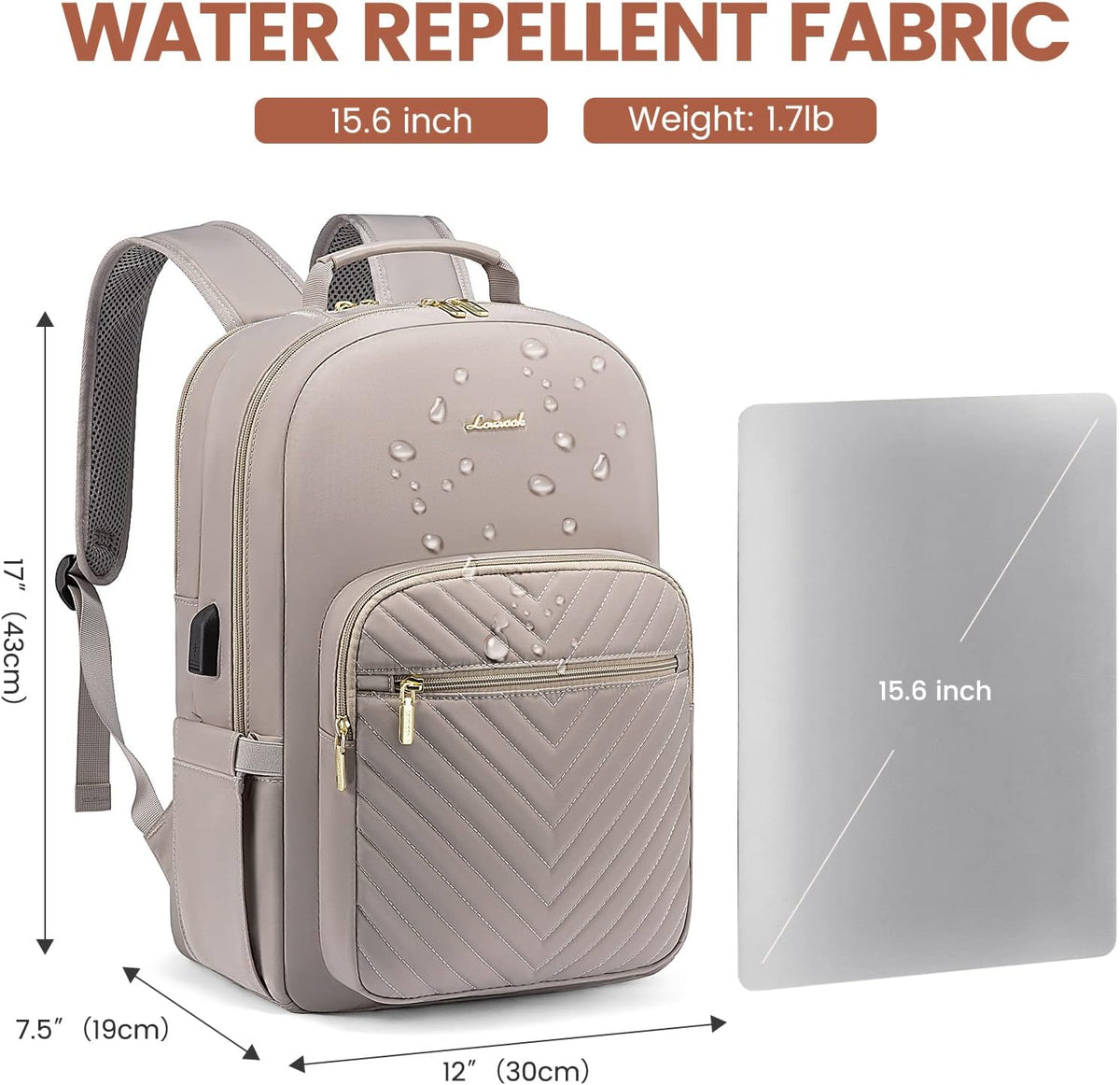 Backpack 15.6 inch, Backpack Backpack LOVEVOOK Laptop for Women Travel Purse,Professional Laptop Computer