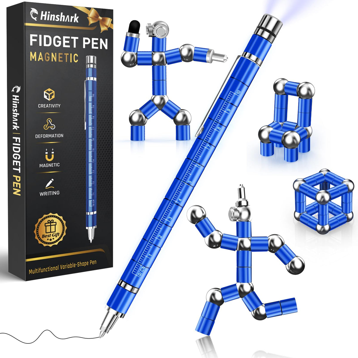 Gifts for Teens Fidget Pen, 2026 College Graduation Gift for Her Him Teens, Anniversary Birthday Gift for Men Him Husband, Father Day Gifts from Wife Daughter, Multifunction Pen for Cool Stuff Gadgets