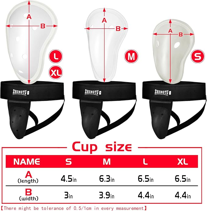 Groin Protector Cup Kickboxing Boxing Muaythai MMA Groin Guard, Jockstrap Karate Training, BJJ Protection, Soccer, Basketball Removable TPE Cup with Silicone Cushioning