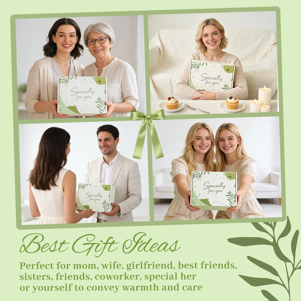 Gift Baskets for Women, Birthday Gifts for Women, Get Well Relaxing Spa Care Package, Best Friend Sympathy Inspirational Thinking of You Gift Set for Her Mom Wife Girlfriend Sister