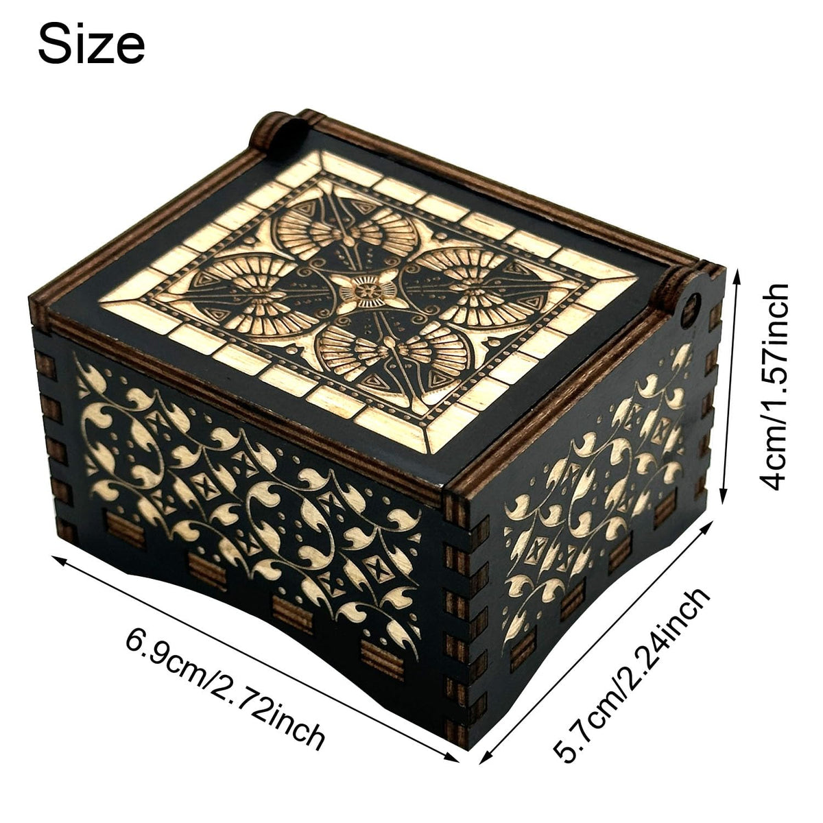 Pursuestar Edelweiss Wind Up Music Box, Vintage Engraved Wood Mechanism Musical Gifts for Birthday Mother's Day Valentine's Day Christmas Thanksgiving