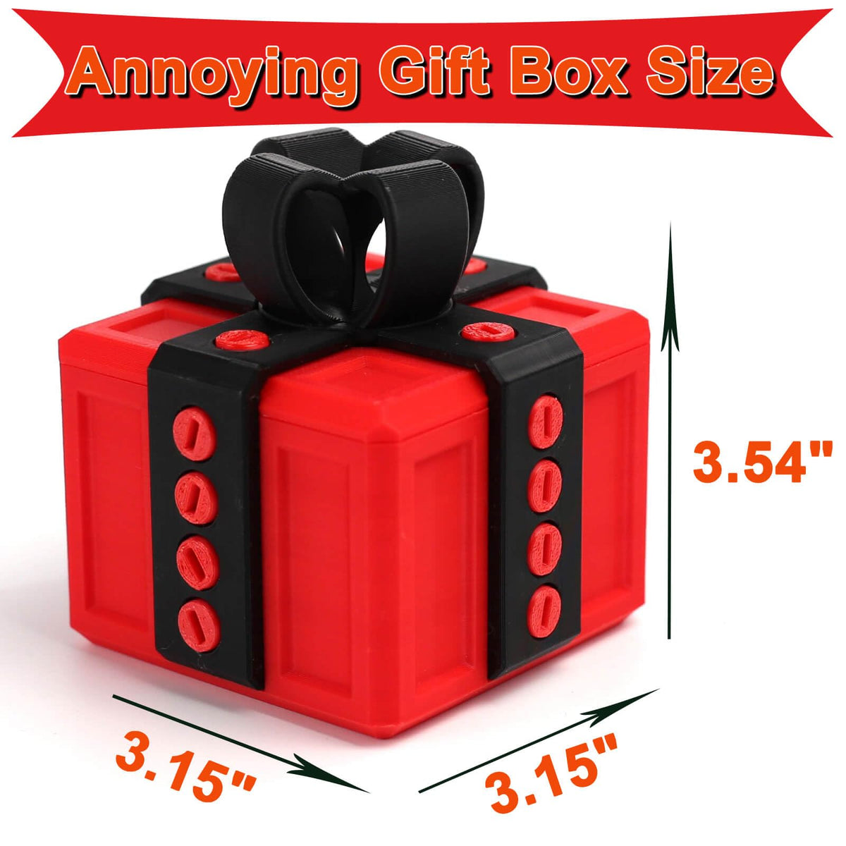 MyMegan Gift Box, Gag Gifts for Men Women, Annoying Gift Box for Birthday Office, 3.2" Gotcha Box, Funny Adult Gag Gifts with Pop Up Middle Surprise Finger, Prank Box, Puzzle Box for Cash Gift,