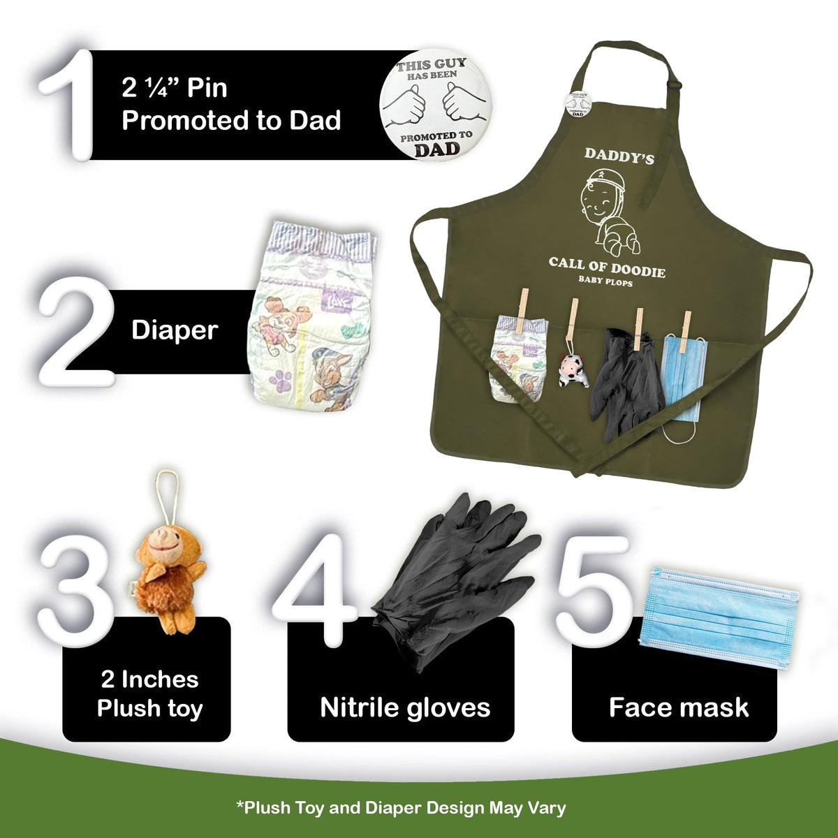 LARGE FUNNY GAG GIFT FOR FUTURE DADS, APRON DADDY TO BE, PERFECT BABY SHOWER GAMES, SURVIVAL KIT DADDY, , GENDER REVEAL, GUARANTEED LAUGHS, SUPERDAD/GABACHA PARA FUTURO PAPA REGALO BABY SHOWER