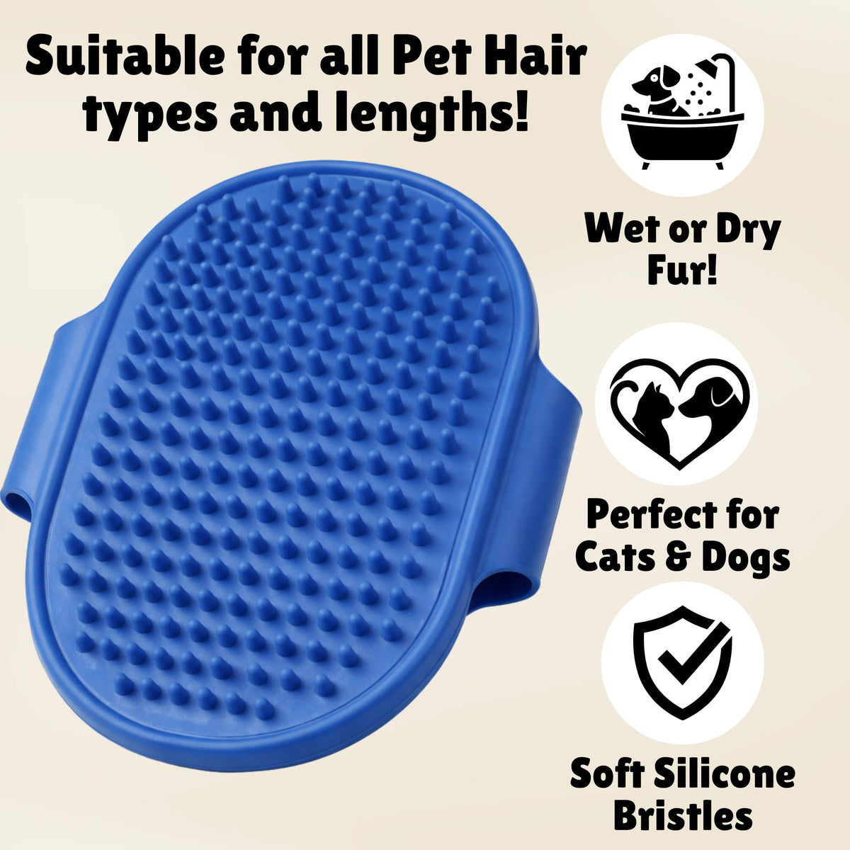Pet Grooming & Care Kit with Styptic Powder – Dog & Cat Bath Brush, Finger Toothbrush Set, 1oz Pet Nail Stop Bleeding Powder – Complete At-Home Grooming Bundle (5, Multicolor)