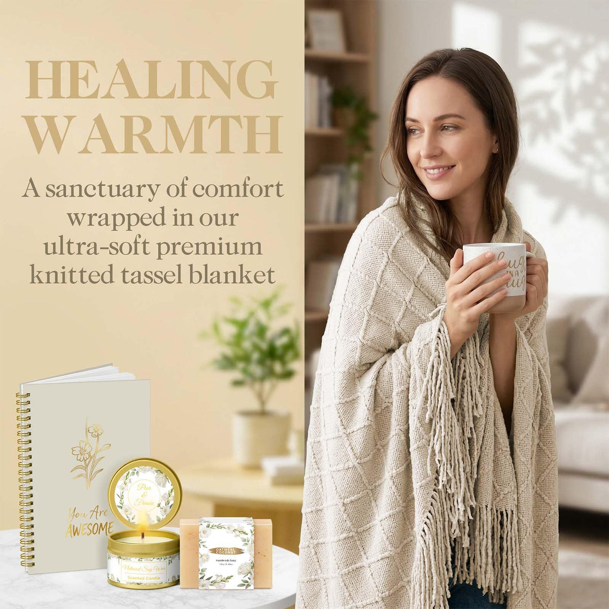 Get Well Soon Gifts for Women, Self Care Gift Basket for Women, Inspirational Care Package Thinking of You Sympathy Gift Basket, After Surgery Feel Better Encouragement Gift for Woman Sick Friend Mom