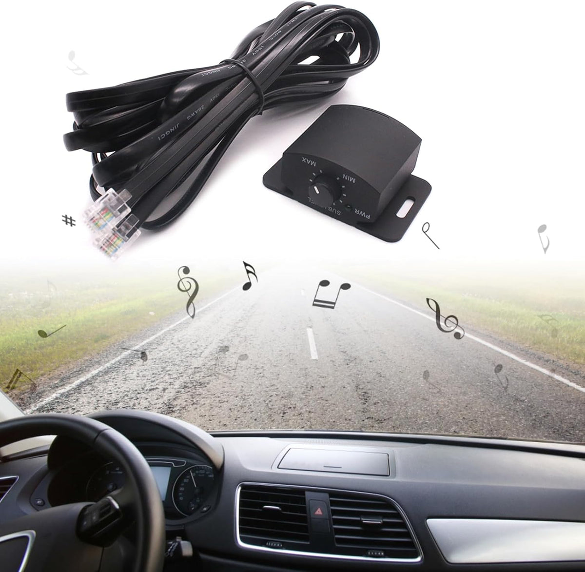 cunueae Speaker Amplifier System Volume Adjustment Control Remote Bass Volume Knob Universal Car Remote Control Knob