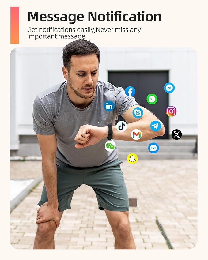 Parsonver 5ATM Waterproof Fitness Tracker, Swimming Smart Watch with Step Counter, Stopwatch, Pedometer, 24/7 Heart Rate/Blood Oxygen/Sleep Monitor, 110+ Sports Mdoes, Smartwatch for Men Women, Black
