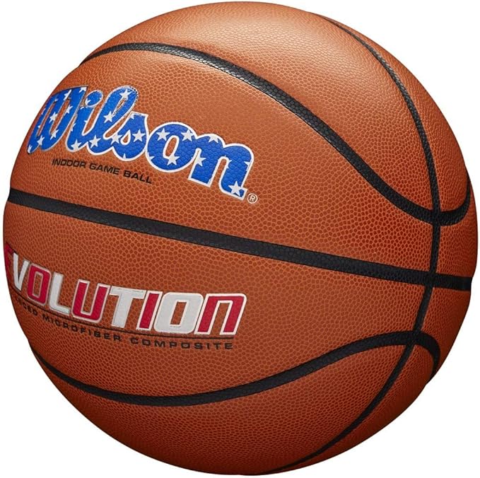WILSON Evolution Indoor Game Basketballs - Size 5, Size 6 and Size 7