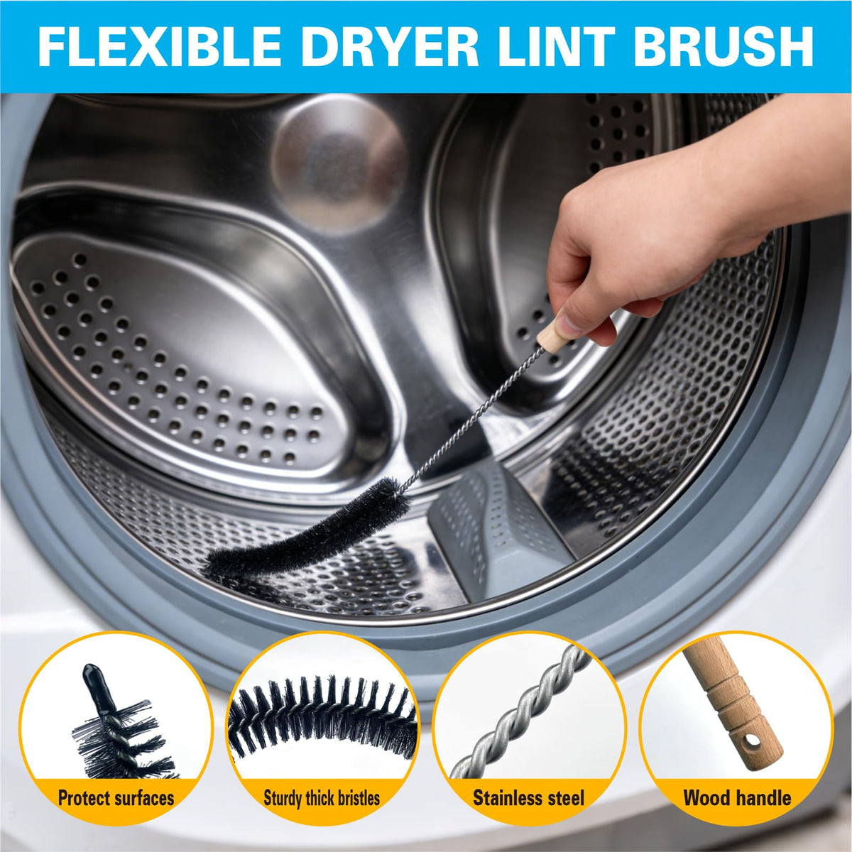 12Pcs Home Crevice Cleaning Brush Set for Kitchen Bathroom - Cup Lid Straw Dryer Vent Gap Cleaning Tools Household Cleaning Supplies