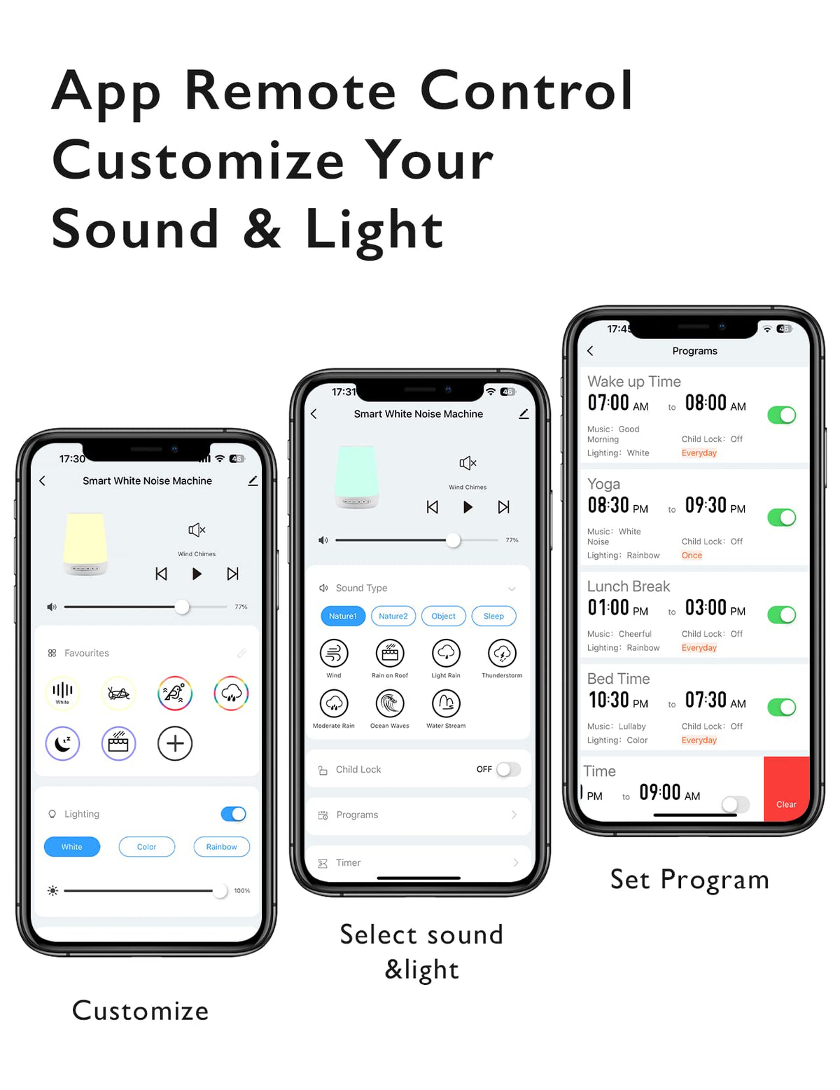 Baby Sound Machine, Momcozy White Noise Machine for Baby Sleeping with Night Light, Toddler Sleep Trainer 34 Soothing Sleep Sounds, Timer, App Remote Control, Personal Sleep Routine Alarm Clock(Blue)