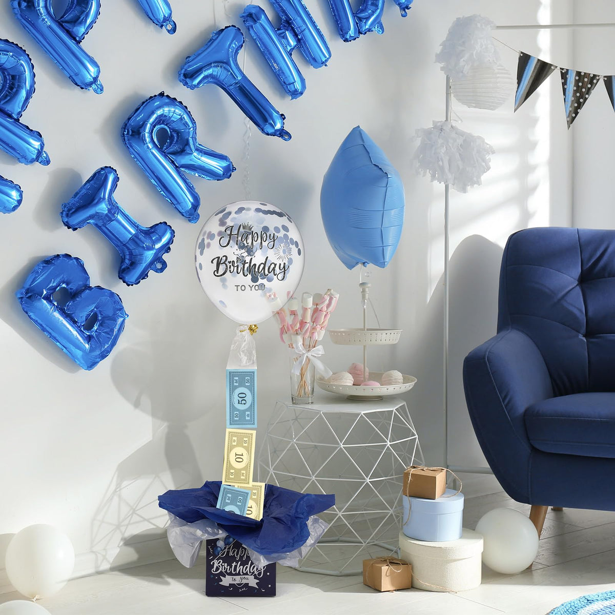 Sumind Birthday Pull Money Balloon Box for Cash Funny Money Balloon Surprise Kit Pull out Cash Holder Gift Box Birthday to You Surprise Gifts for Women Mother Girlfriend Wife(Novelty Style)