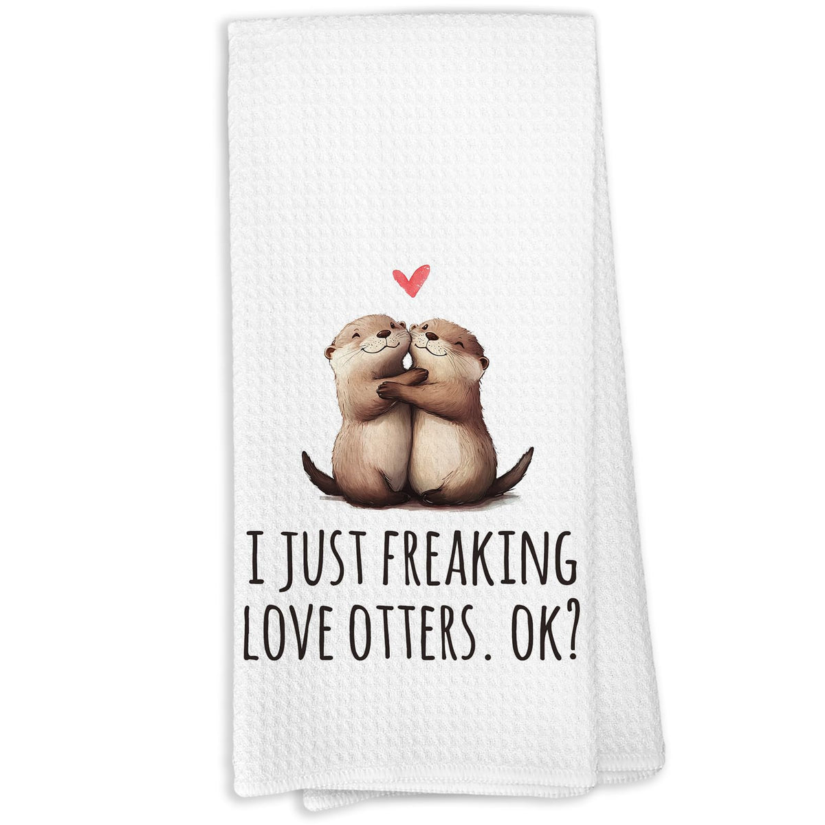 KTYHD Otter Bathroom Gifts Decor Hand Towels - I Just Freaking Love Otters Kitchen Towels, Otter Animal Bathroom Hand Towels, Otters Gifts for Women, Home & Kitchen