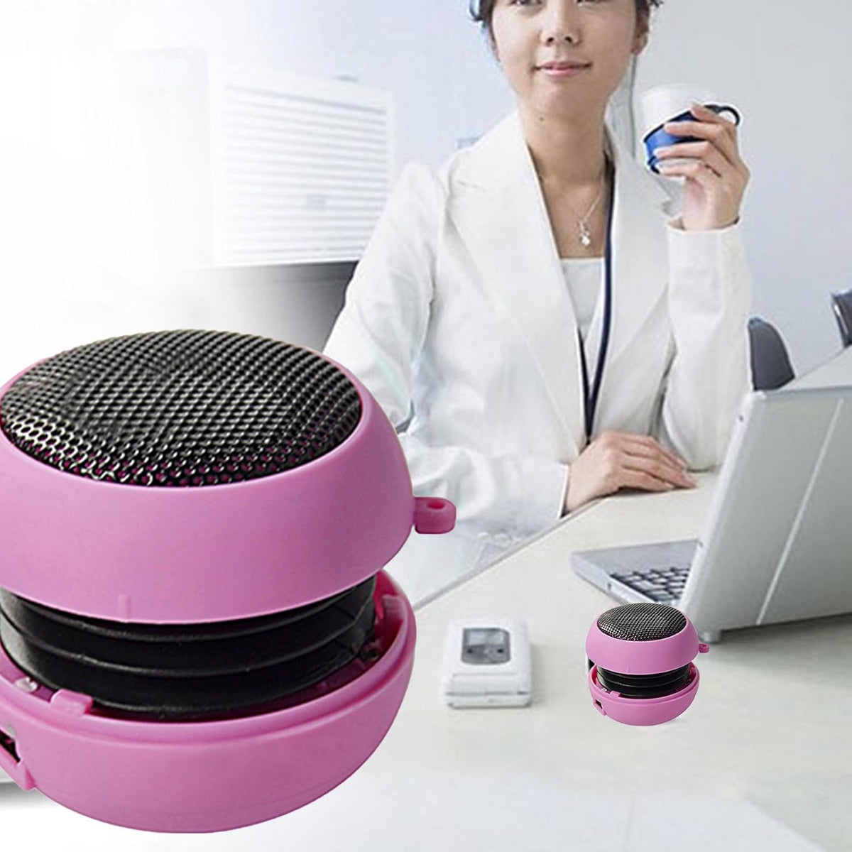 YOXIER Compact Purple Hamburger Speaker for Laptops and Phones
