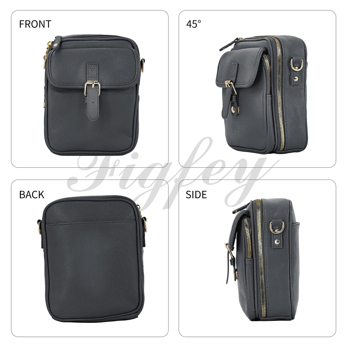 Leather Crossbody Bags for Women Travel Small Crossbody Purse Anti Theft Waterproof Bum Bag with Built in Wallet