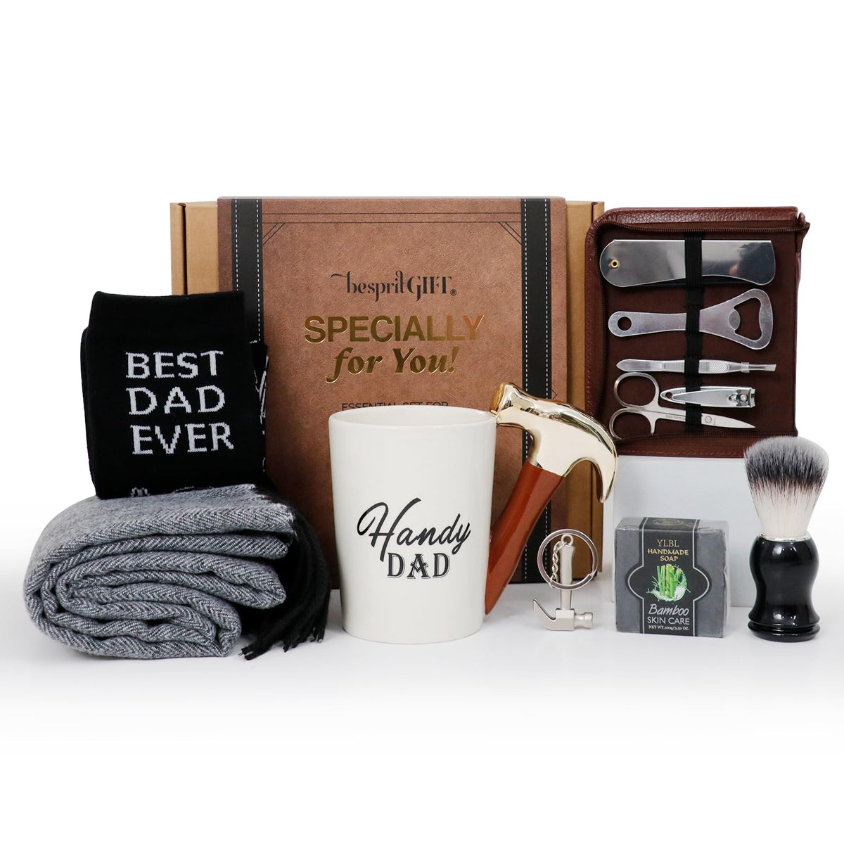 bespritGIFT Birthday Gifts for Men Self Care Premium Gifts Baskets for Him Gifts Basket Ideas Set Thank You Gifts Man Retirement Father Birthday Presents for Dad Husband Boyfriend Box