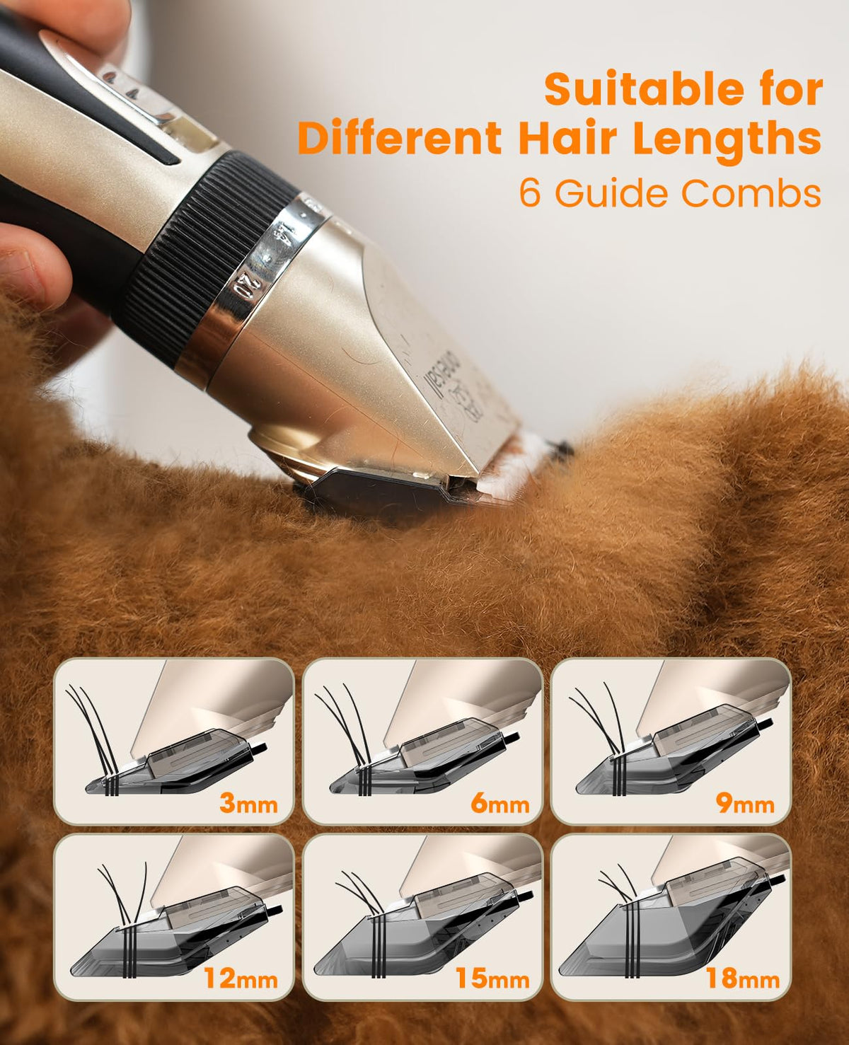 oneisall Dog Clippers and Paw Trimmer Kit 2 in 1 Low Noise Cordless Dog Clippers for Grooming Pet Hair Trimmers for Small and Large Dogs Cats Animals
