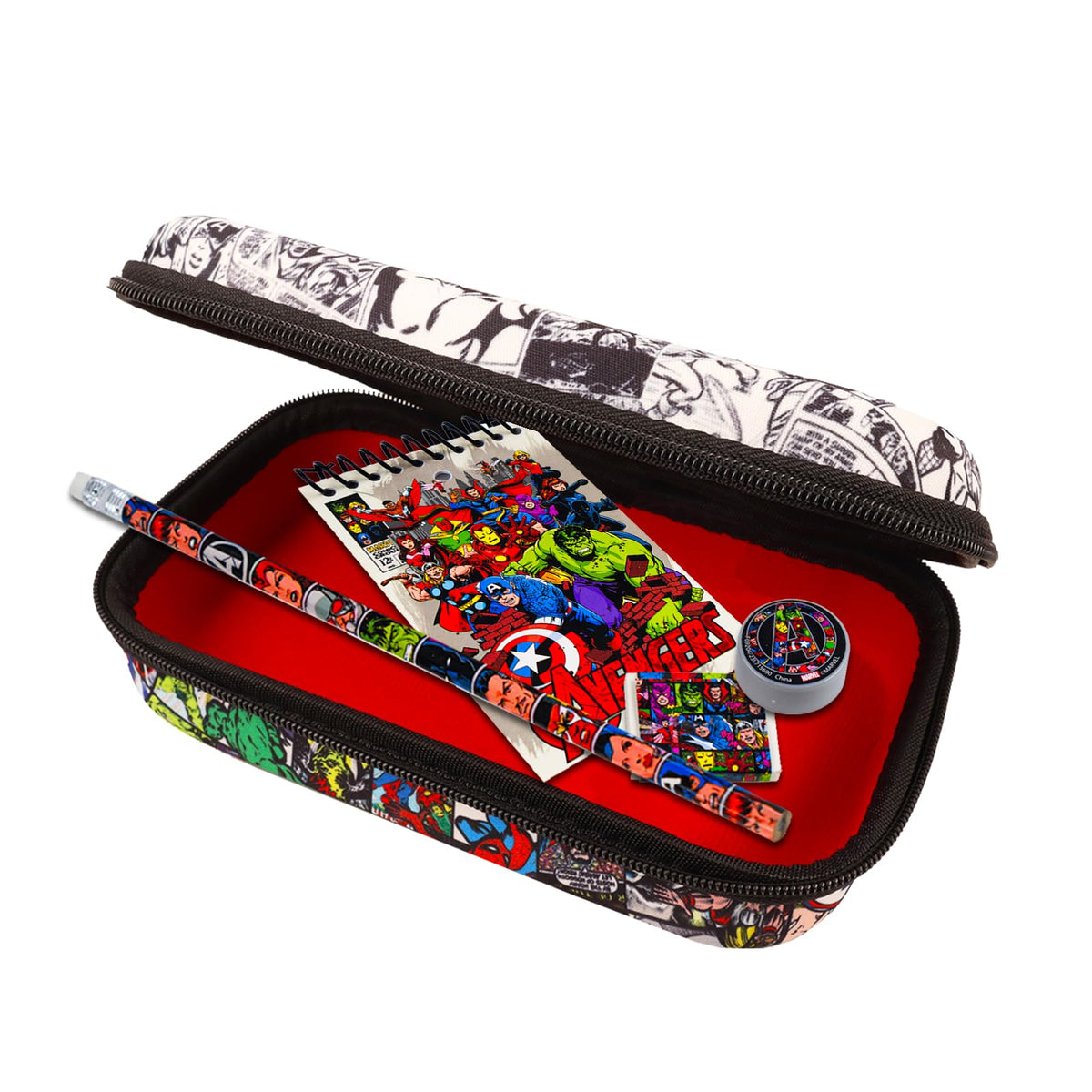 Marvel Avengers School Supplies Set - Avengers Stationery Bundle with Avengers Pencil Case, Avengers Pencil, Erasers, Stickers, More | Marvel School Supplies for Boys
