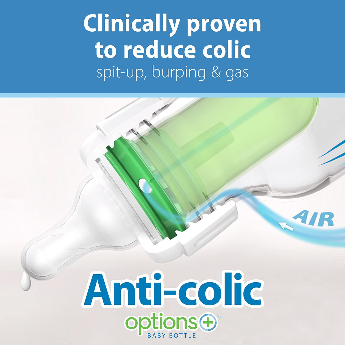 Dr. Brown's Anti-Colic Options + Narrow Bottle to Sippy Gift Set with Soft Silicone Sippy Spout, Removable Silicone Handles, Travel Cap and Bottle Brush (Packaging/Brush Color May Vary)