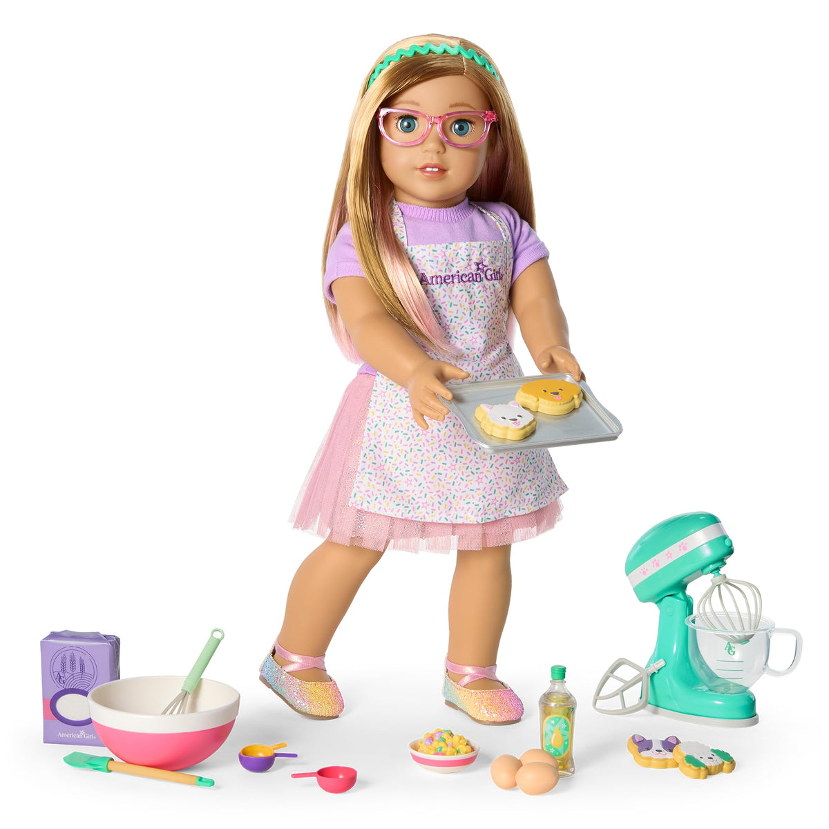 American Girl, Summer McKinny Girl of The Year 2025 Baking Accessories for 18-inch Dolls with Baking Accessories, Pretend Food, and Accessories, Age 6+