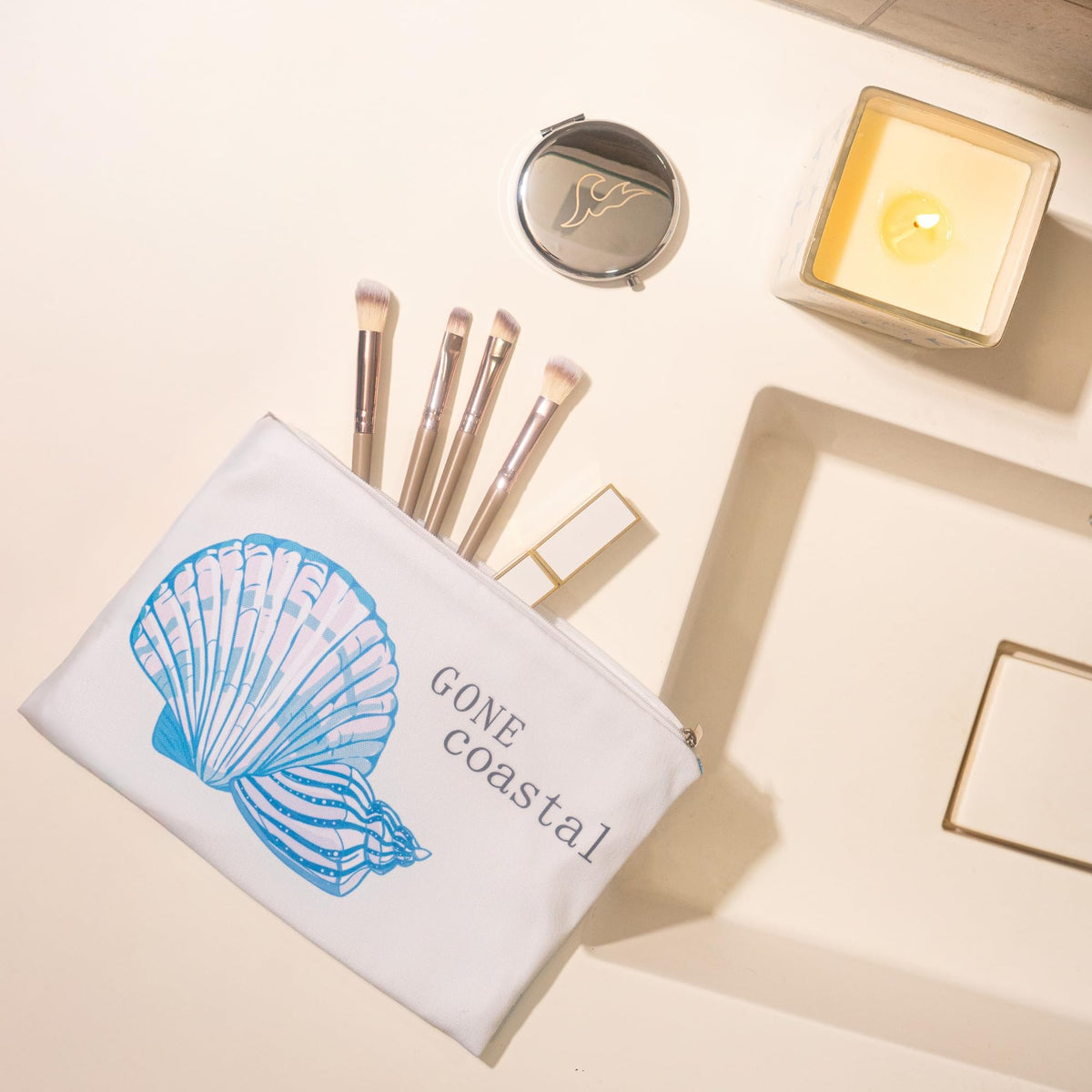 Mother's Day Ocean Themed Gifts for Women. 15pc Gift Basket Filled with Beach Lover Essentials and Spa Gifts for Her. Thinking of You for Mom, Friends, Coworkers, Birthday Gift for Woman