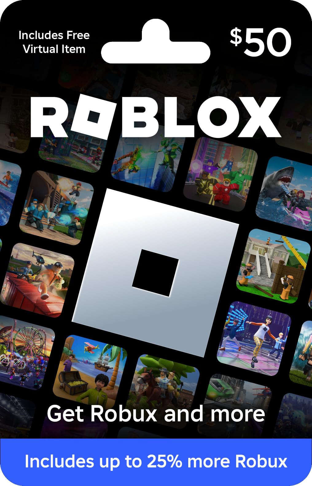 Roblox $50 Physical Gift Card [Includes Free Virtual Item] [Redeem Worldwide]