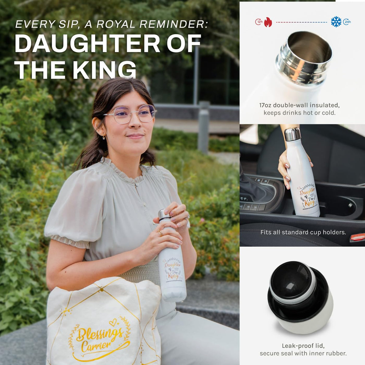 Christian Gifts for Women – Daughter of the King Faith Gift Box | Encouragement, Graduation, Baptism, Confirmation, Birthday, Uplift, Religious Present