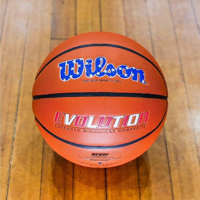 WILSON Evolution Indoor Game Basketballs - Size 5, Size 6 and Size 7