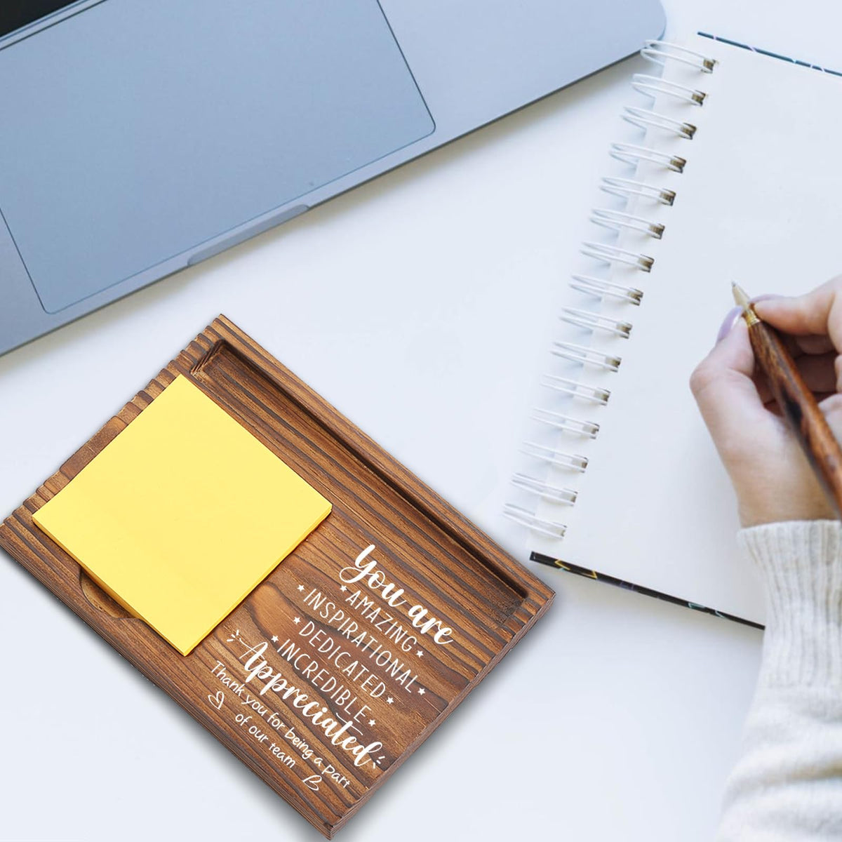 Team Appreciation Gifts for Employees, You Are Incredibly Appreciated Gifts Desk Self-Stick Note Pad Holders, Thank You Gift for Staff Friends Team Healthcare Worker Coworker Sticky Notes Holder EDP12