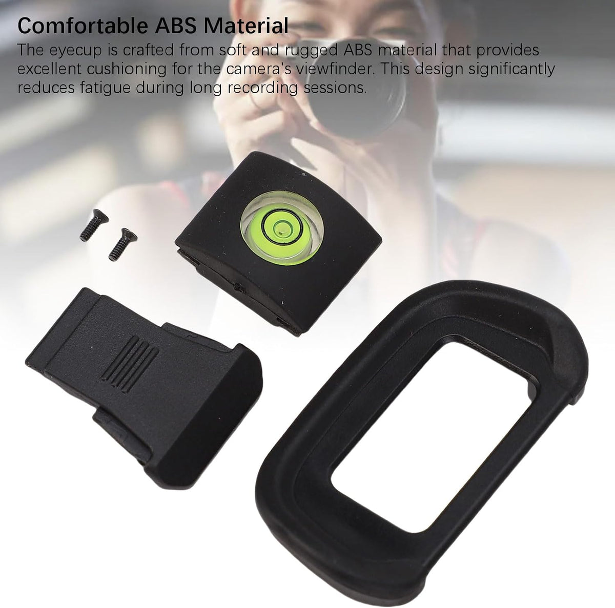 Set 3 in1, R10 XUMIUZIY Camera Eyeshade Viewfinder Eyecup Hot Shoe Cover Bubble Level Made from ABS Material Easy