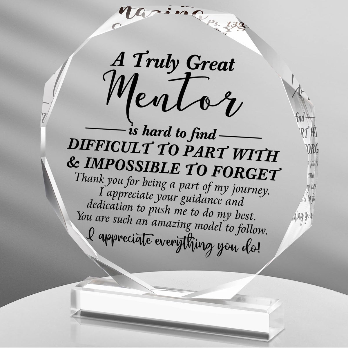 Panelee Thank You Gifts for Women Men Acrylic Appreciation Inspirational Gift Office Coworker Farewell Acrylic Sign Table Decor for Home(Mentor)