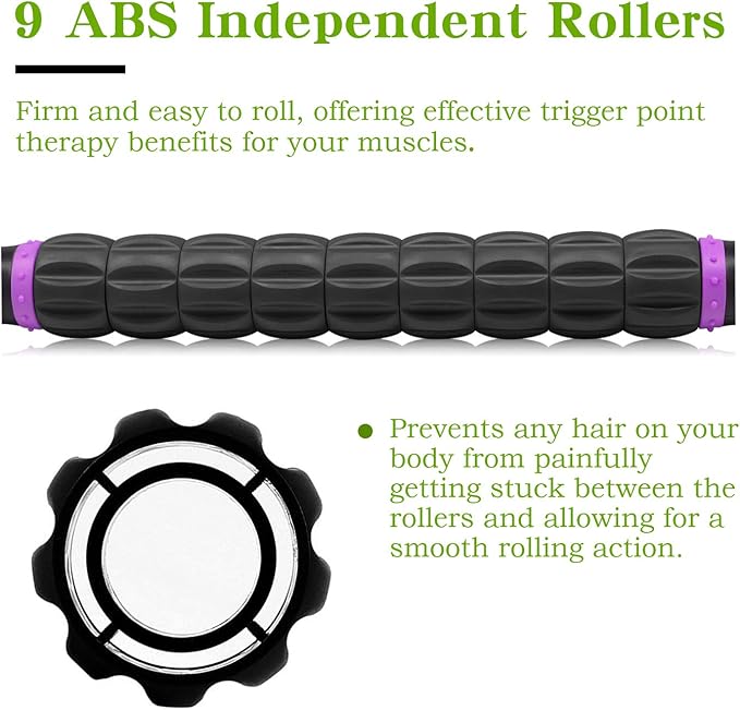 Muscle Roller, Massage Roller Stick for Athletes, Help Reducing Muscle Soreness Cramping Tightness Leg Arms Back Calves Muscle Massager