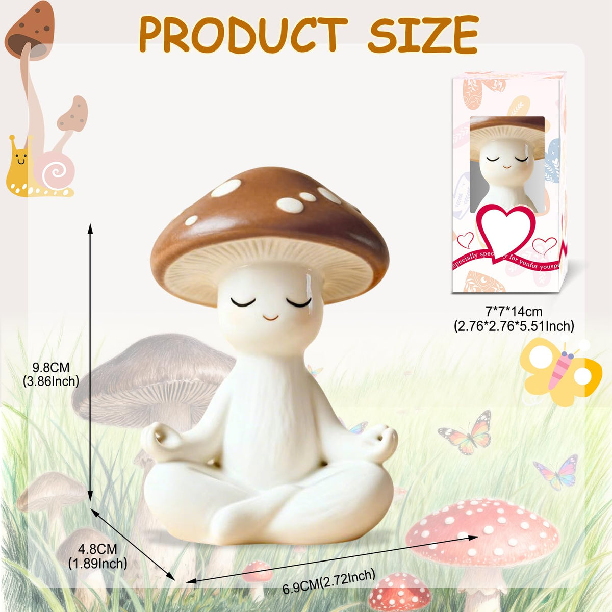 Mushroom Room Decor Home Decor Gifts for Men Women Her Him Office Farmhouse Garden Whimsical Decor Funny Birthday Unique Relaxation Stress Relief Gardening Plant Cute Gifts for Women Mom Wife Coworker