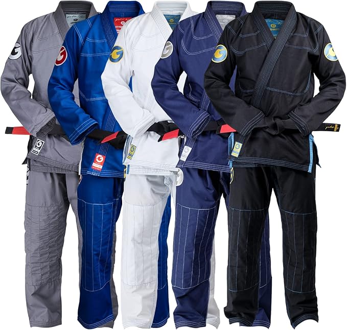 Gold BJJ Aeroweave Jiu Jitsu Gi - Ultra Lightweight BJJ Gi - Preshrunk Brazilian Jiu Jitsu Uniform for Men