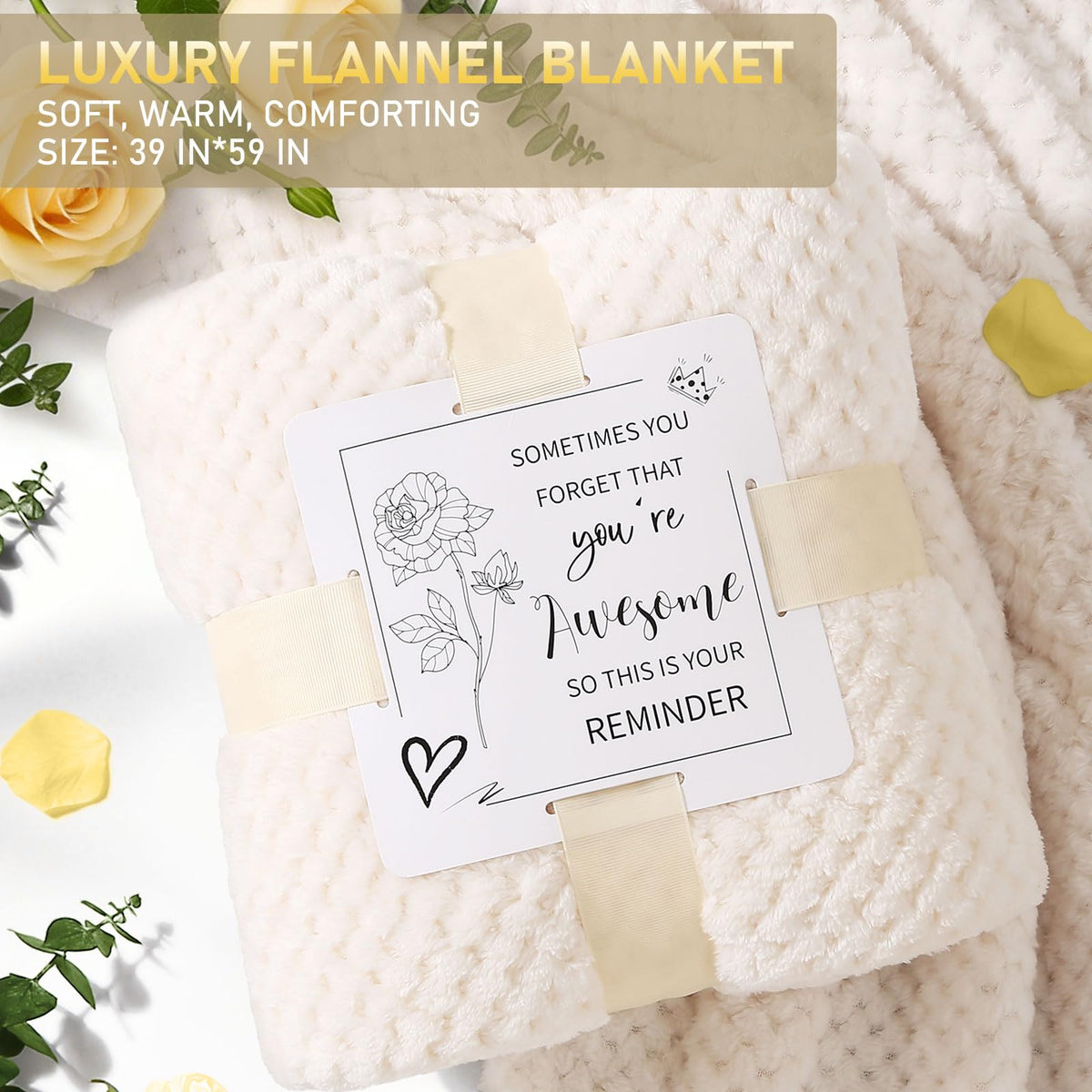 Birthday Gifts for Women, Gift Baskets for Women Self Care Spa Set, Get Well Care Package Inspirational Relaxation Mothers Day Gifts with Crochet Flower Bouquet for Mom Friend Sister