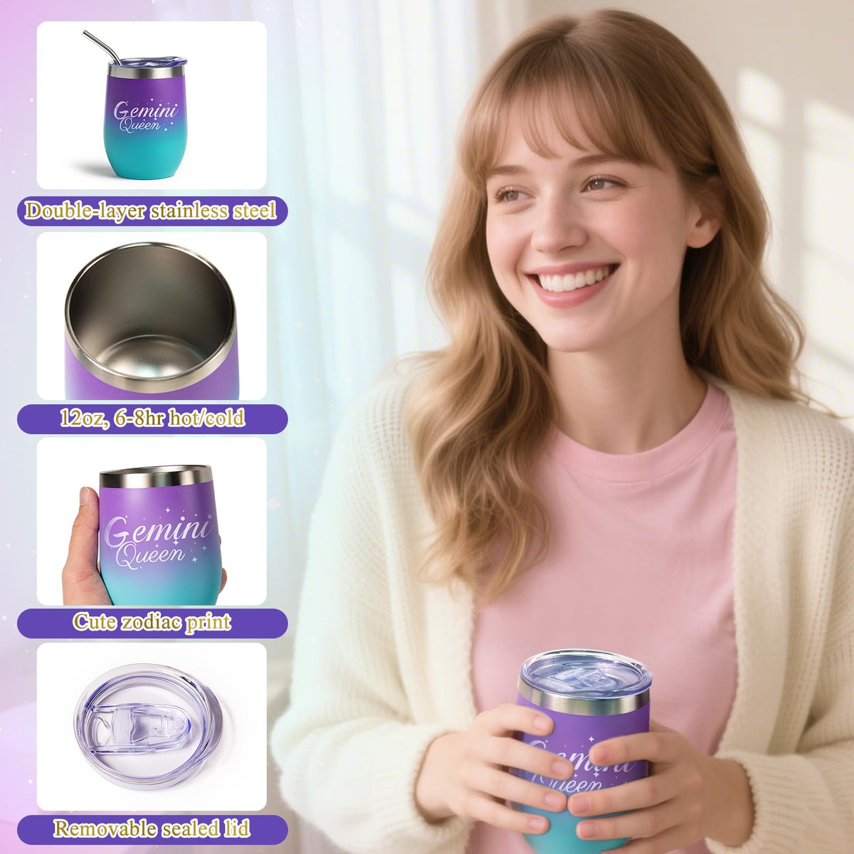 Gemini Birthday Gifts for Women Zodiac Gift Basket Sets for Best friend, Mom, Sister, Wife, Unique Birthday Gift Ideas for Women