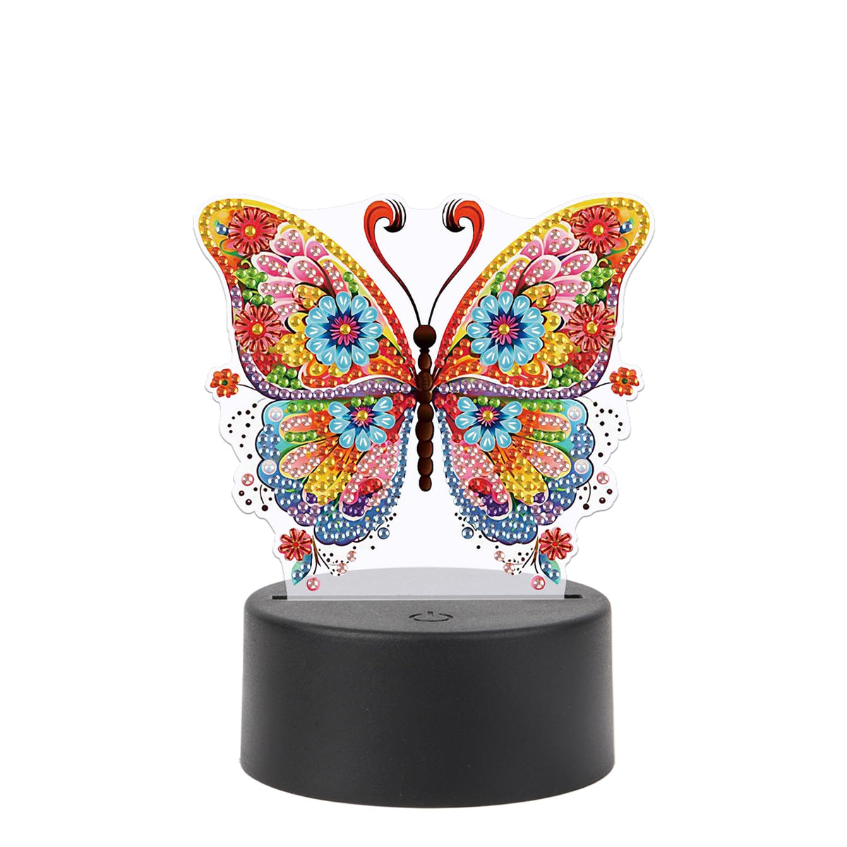 JISHSHAY Diamond Painting Night Light Diamond Art Table Lamps Gem Art LED Lights Gem Painting Desk Lamp Mosaic Kits for Adults DIY Kits for Adults Paint by Numbers Special Shaped Butterfly