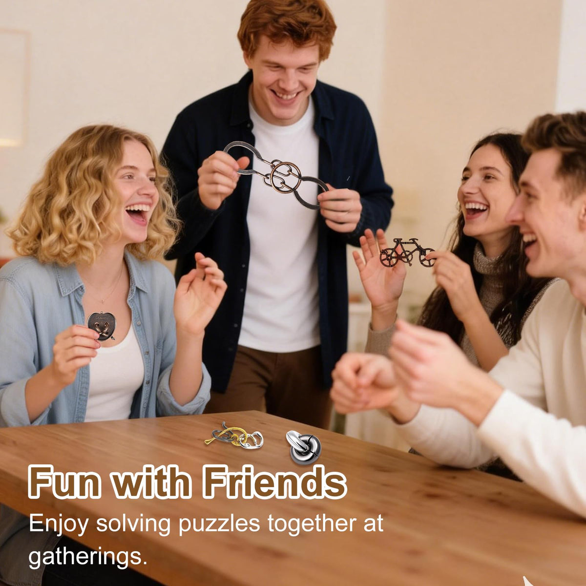 9pcs Metal Brain Teaser Puzzles Lock Puzzle Games Set Gift for Adults Teenagers
