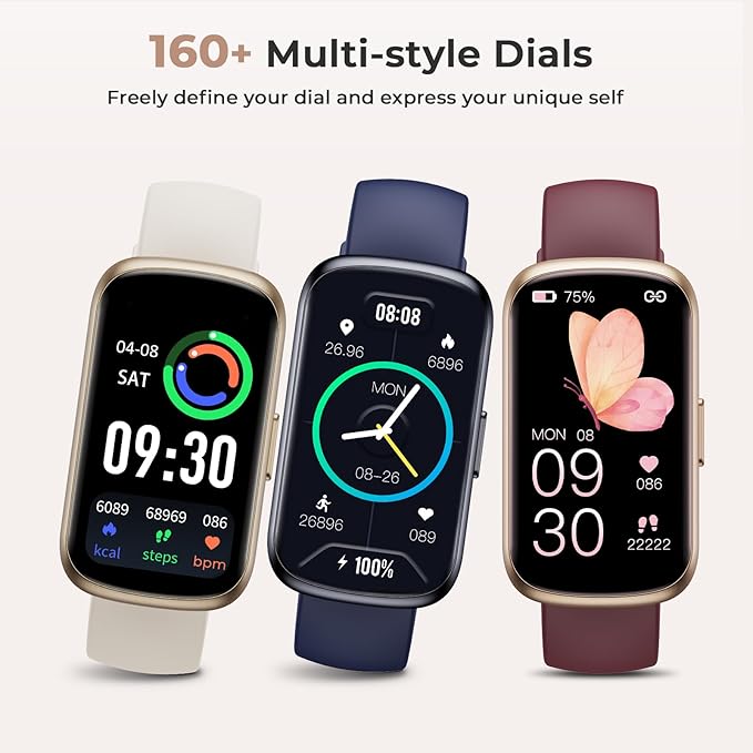 Fitness Tracker for Women Men, Smart Watch Band with 24/7 Heart Rate Blood Oxygen Sleep Monitor, Calories Step Tracker Pedometer 3ATM Waterproof Activity Tracker for Android iOS, Midnight Blue