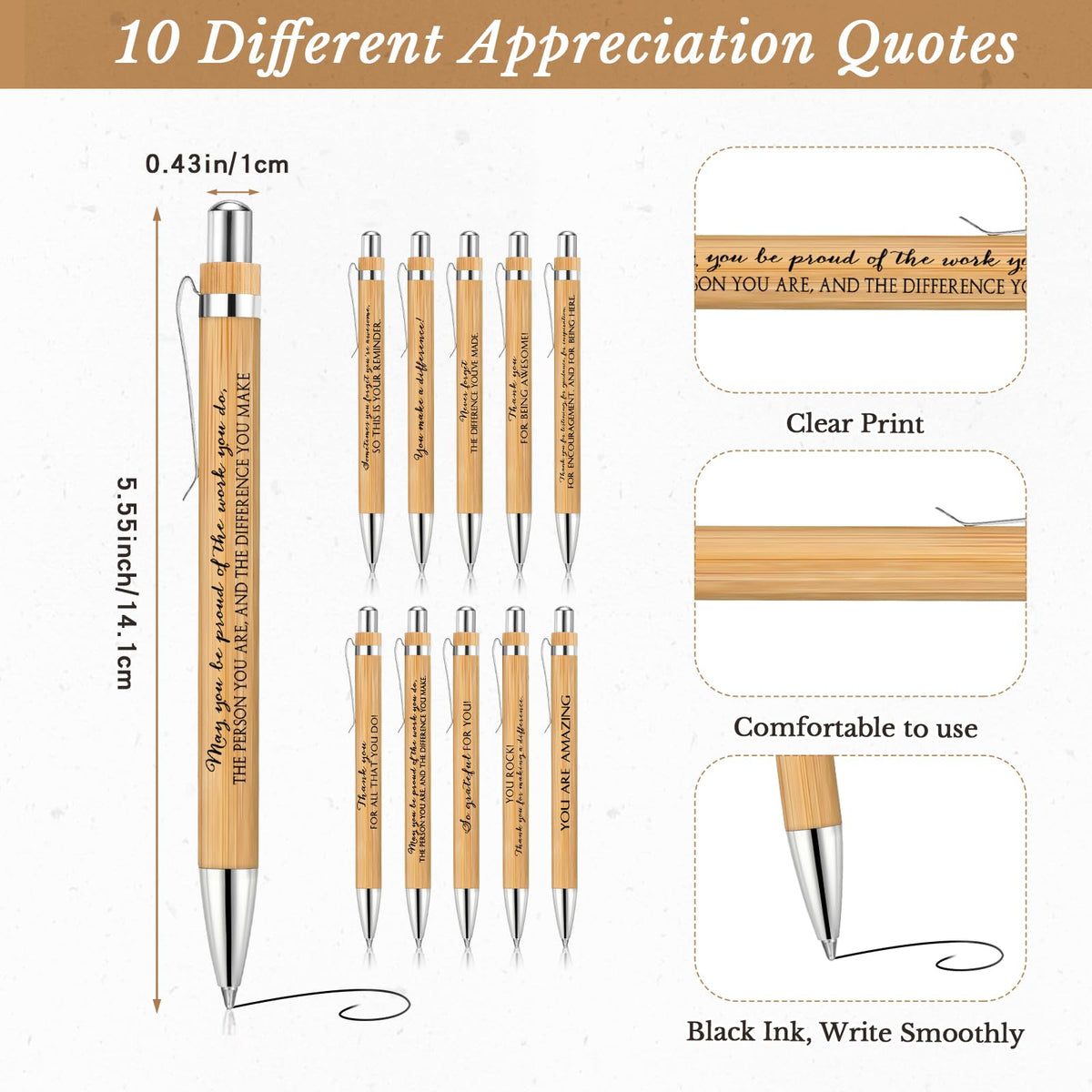 Tellingyou 20 Pcs Bulk Employee Appreciation Gifts Notebook with Pens Teacher Nurses Appreciation Week Gifts Thank You A6 to Do List Notebook for Team Office Coworker Staff Graduation