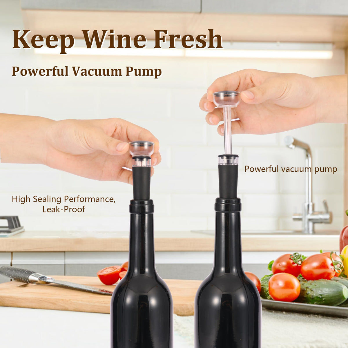 QONYFONE Wine Bottle Corkscrew Opener, Vertical Lever Corkscrew 5-Piece Set, Manual Vertical Design, Includes Wine Foil Cutter, Extra Spiral, Wine Pourer and Wine Stopper, Elegant Gift Box, Black