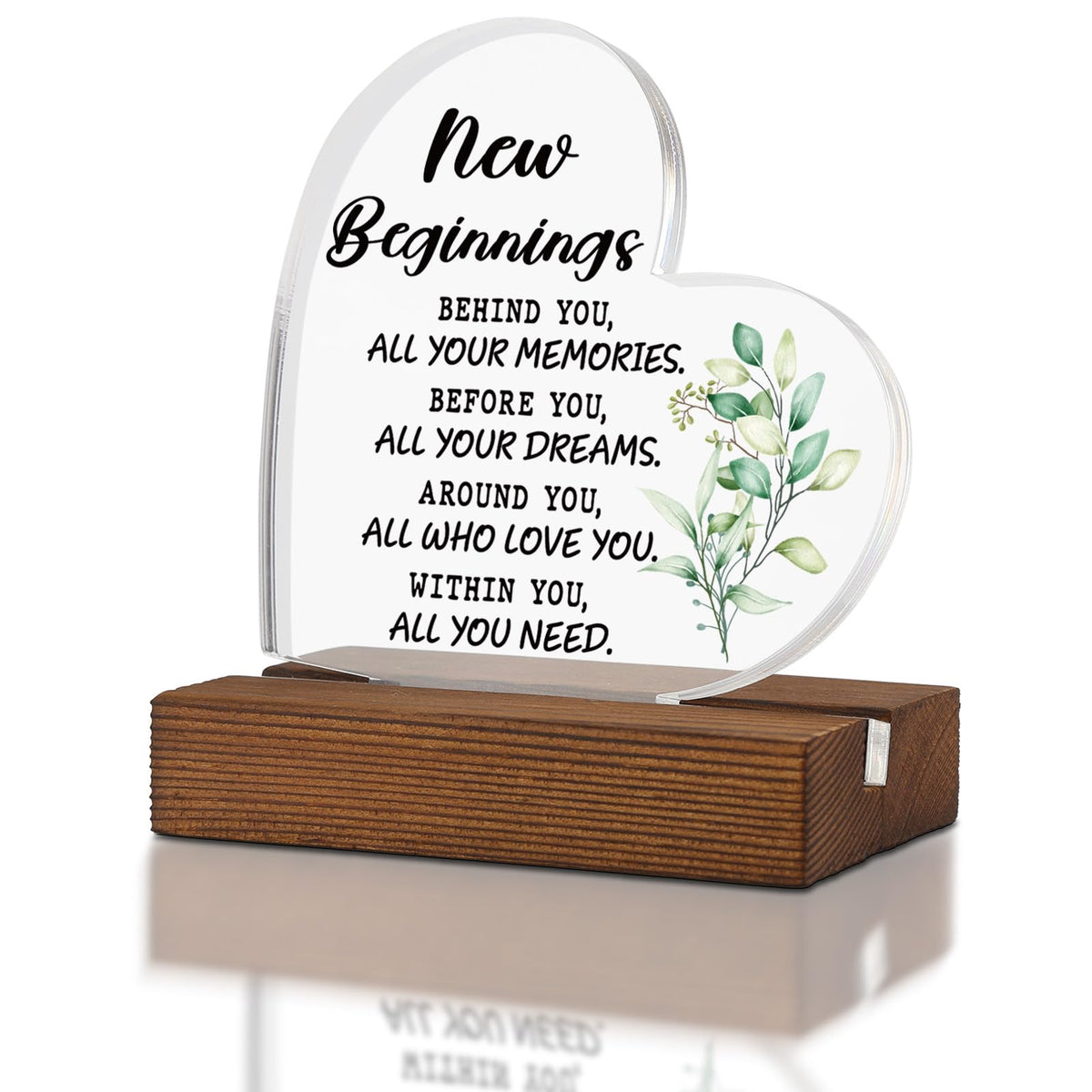 TRCENDE New Beginnings, New Job Gift for Coworker,New Beginnings Sign For Her women friends Bestie, New Chapter Friendship gifts,Leaving Gift, Desk Decorative Sign for Home Office XAk205