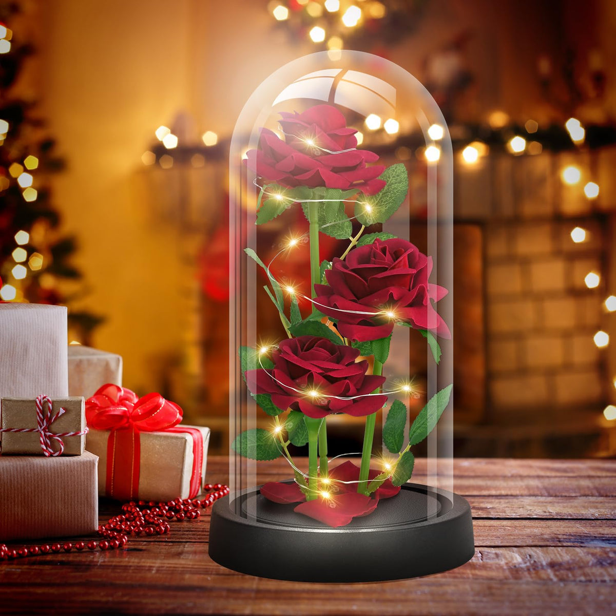 AKIYHT Glass Rose Mothers Day Flower Gifts for Mom from Daughter Son, Birthday Gifts for Women Mom Wife Girlfriend, Handmade Glass Roses Flowers Womens Gifts for, Anniversary, Womens Day, Mothers Day