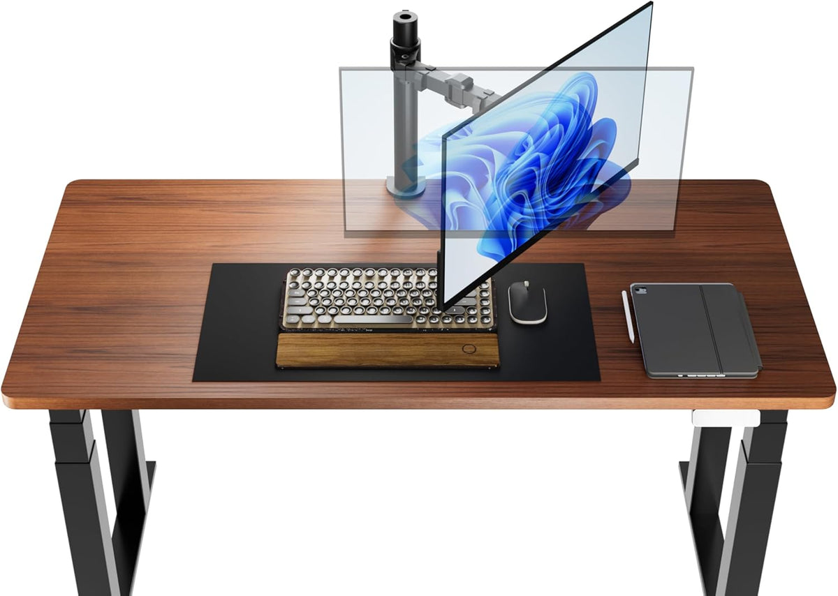 Amazon Basics 13-30" Single Computer Monitor Stand with Cable Management, Height Adjustable VESA Desk Arm Mount, Fully