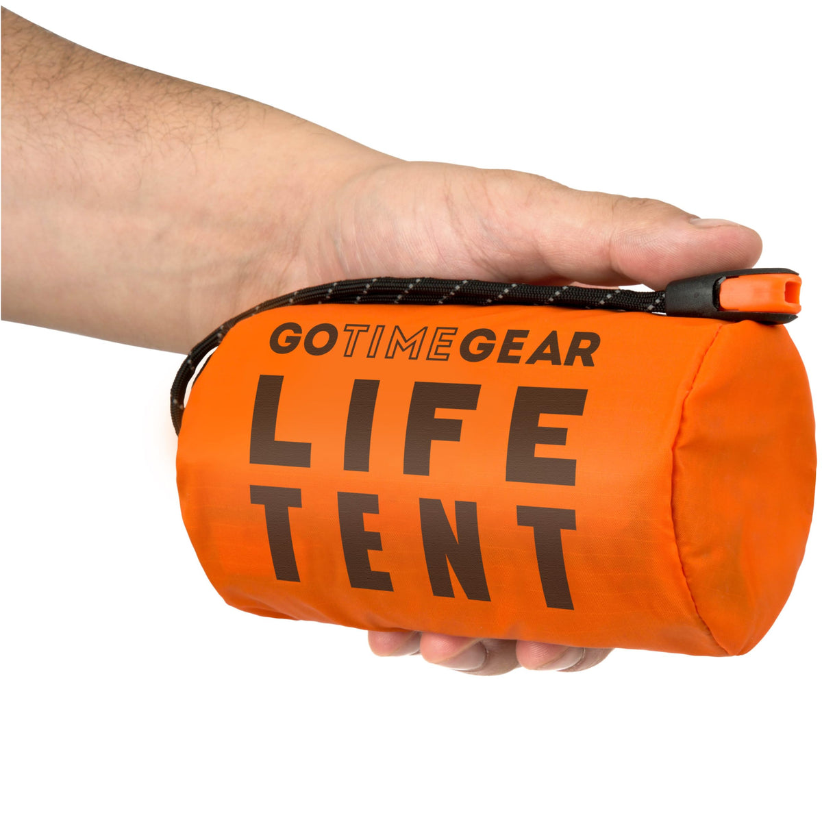 Go Time Gear Ultralight Mylar Survival Tent - Go Bag Emergency Tent & Survival Gear - Thermal Blanket Insulation for Winter Camping Gear & Emergency Supplies - Orange, Pack of 1, 2 Person