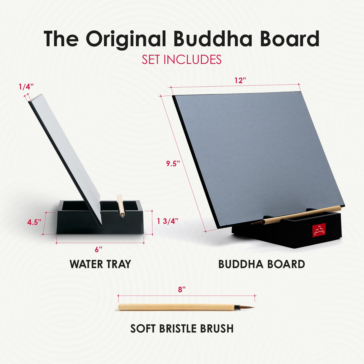 Buddha Board – The Original Water Painting Board for Mindfulness & Creativity – Unique Gift for Artists, Adults & Kids – Mess-Free Zen Art Supplies