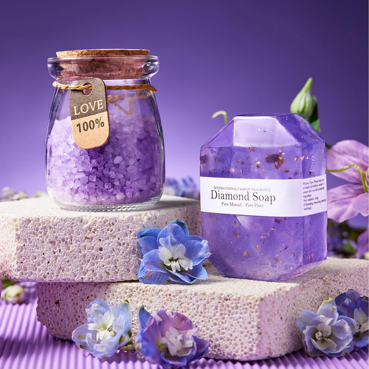 Gifts for Women, Mom, Wife, Girlfriend, Sister, Friends Her - Unique Birthday, Christmas, Valentine's Day, Mothers Day Gifts, Wedding Gift - Initial Lavender Spa Gift Basket Box (C)