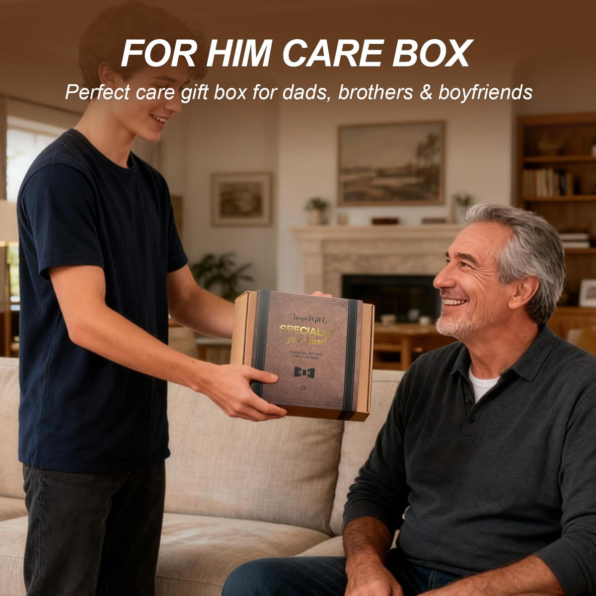 bespritGIFT Birthday Gifts for Men Self Care Premium Gifts Baskets for Him Gifts Basket Ideas Set Thank You Gifts Man Retirement Father Birthday Presents for Dad Husband Boyfriend Box