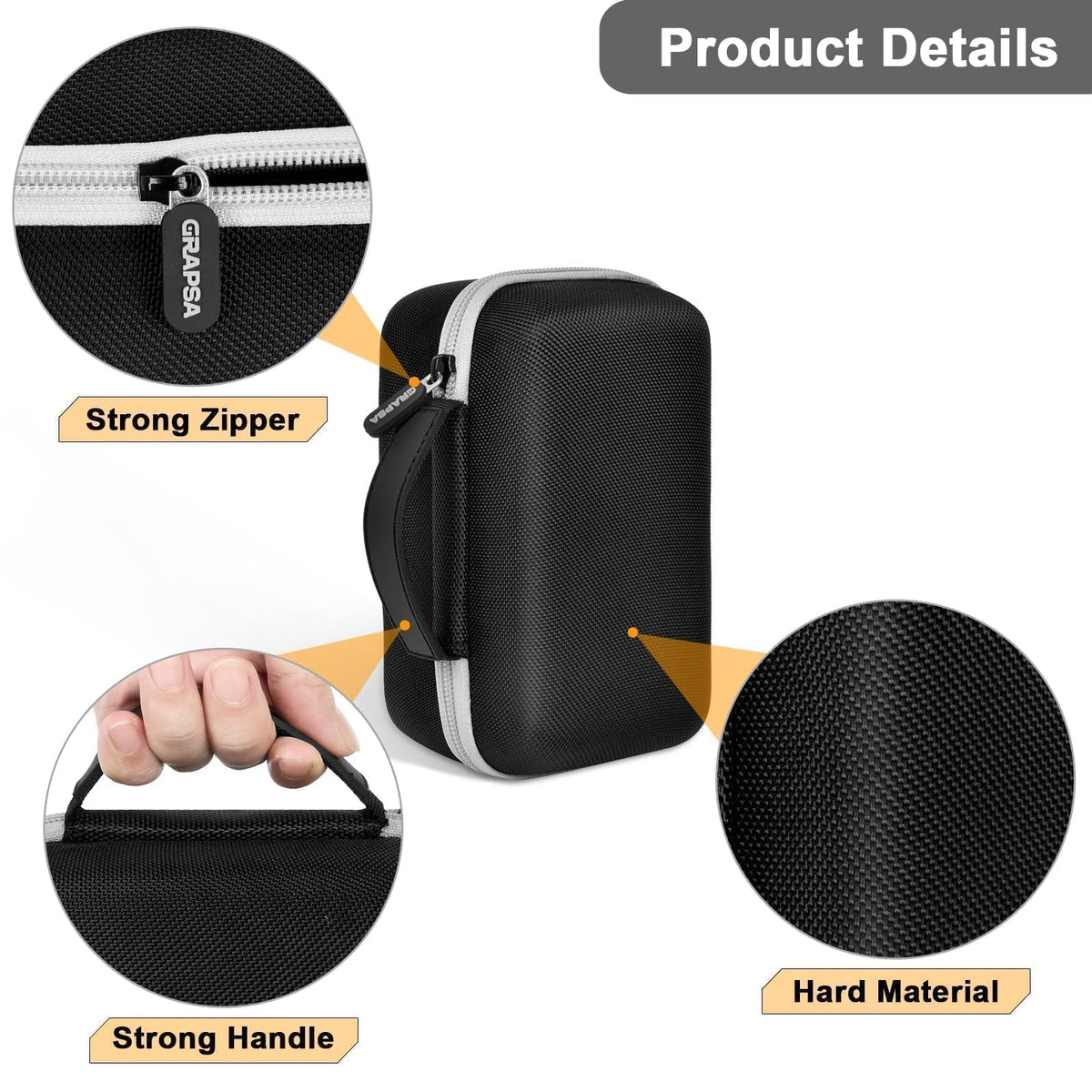 Case Compatible with Anker Prime Power Bank 25000, 26250, 27650, 20100mAh & 100W Charging Base, Storage Travel Holder for Anker Laptop 737 Portable Chargers Prime USB C Cable, Adapter (Box Only)-Black