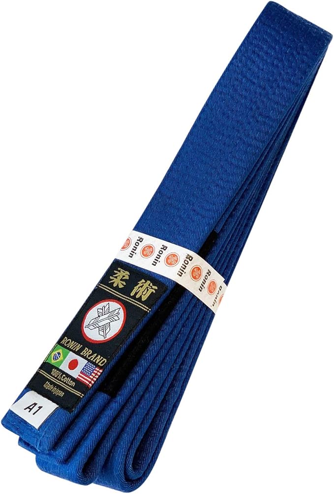 Ronin Brand - Japan Made Deluxe Jiujitsu BJJ Gi Belt - 1.75” wide-12 Row Stitching